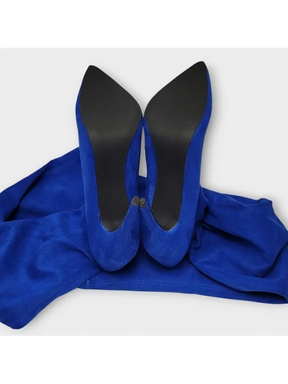 Camssoo Thigh High Faux Suede Stretchy Zip Pointed Toes Stiletto Heel Boot Sz 40
